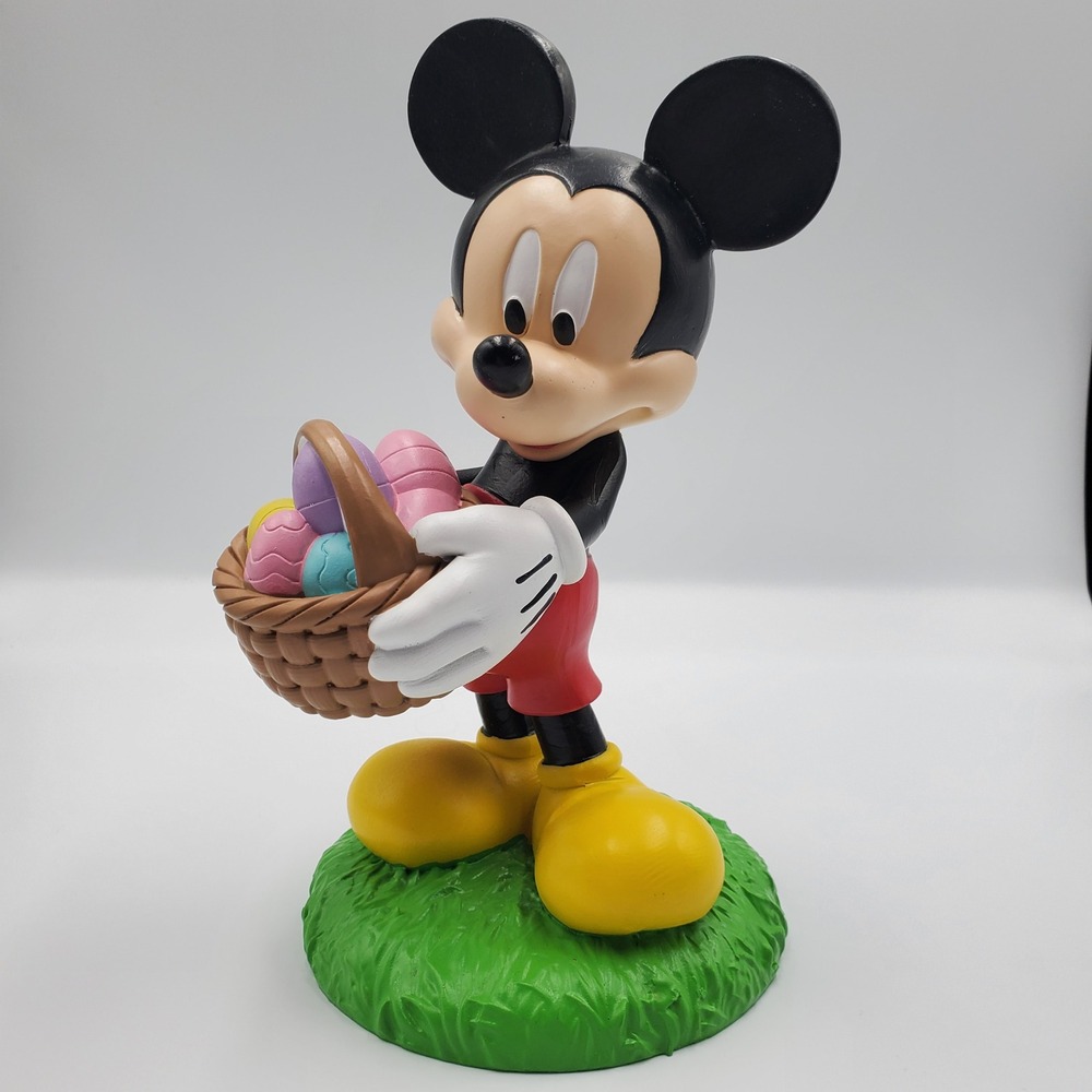 Disney Mickey Mouse Easter Figurine with Egg Basket‎ DS325E05 9.5 Inch Decor